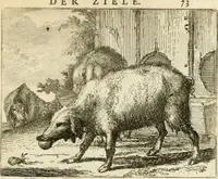 An illustration from Het voorhof der ziele : behangen met leerzaeme prenten en zinnebeelden (1668)