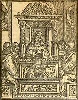 An illustration from Heus lector amice Galeotii Martii Narnie[n]sis Homo lecturie[n]ti tibi duobus libris exteriorib[us] me[m]bris, i[n]terioribusq[ue] co[n]stabat i[n]teger ... Georgii Merulae in De homine librum ... rursus i[n] Georgii scripta Galeotti Refutatio i[n]geniosa .. (1517)