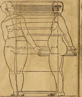 An illustration from Hierinn sind begriffen vier Bucher von menschlicher Proportion durch Albrechten Durer von Nurerberg [sic.] erfunden und beschuben zu nutz allen denen so zu diser kunst lieb tragen (1528)
