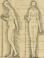An illustration from Hierinn sind begriffen vier Bucher von menschlicher Proportion durch Albrechten Durer von Nurerberg [sic.] erfunden und beschuben zu nutz allen denen so zu diser kunst lieb tragen (1528)