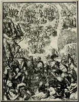 An illustration from Hieroglyphica, of, Merkbeelden der oude volkeren : namentlyk Egyptenaren, Chaldeeuwen, Feniciers, Joden, Grieken, Romeynen, enz. : nevens een omstandig bericht van het verval en voortkruypende verbastering der godsdiensten door verscheyde eeuwen : en eyndelyk de hervorming, tot op deze tyden toe vervolgt : In LXIII. hoofdstukken, en zoo veele kopere print-blaaden (1735)