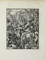 An illustration from Hieroglyphica of Merkbeelden der oude volkeren : namentlyk Egyptenaren, Chaldeeuwen, Feniciers, Joden, Grieken, Romeynen, enz. : nevens een omstandig bericht van het verval en voortkruypende verbastering der godsdiensten door verscheyde eeuwen : en eyndelyk de hervorming, tot op deze tyden toe vervolgt : in LXIII. hoofdstukken, en zoo veele kopere print-blaaden (1735)