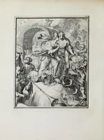 An illustration from Hieroglyphica of Merkbeelden der oude volkeren : namentlyk Egyptenaren, Chaldeeuwen, Feniciers, Joden, Grieken, Romeynen, enz. : nevens een omstandig bericht van het verval en voortkruypende verbastering der godsdiensten door verscheyde eeuwen : en eyndelyk de hervorming, tot op deze tyden toe vervolgt : in LXIII. hoofdstukken, en zoo veele kopere print-blaaden (1735)