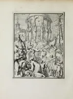 An illustration from Hieroglyphica of Merkbeelden der oude volkeren : namentlyk Egyptenaren, Chaldeeuwen, Feniciers, Joden, Grieken, Romeynen, enz. : nevens een omstandig bericht van het verval en voortkruypende verbastering der godsdiensten door verscheyde eeuwen : en eyndelyk de hervorming, tot op deze tyden toe vervolgt : in LXIII. hoofdstukken, en zoo veele kopere print-blaaden (1735)