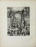 An illustration from Hieroglyphica of Merkbeelden der oude volkeren : namentlyk Egyptenaren, Chaldeeuwen, Feniciers, Joden, Grieken, Romeynen, enz. : nevens een omstandig bericht van het verval en voortkruypende verbastering der godsdiensten door verscheyde eeuwen : en eyndelyk de hervorming, tot op deze tyden toe vervolgt : in LXIII. hoofdstukken, en zoo veele kopere print-blaaden (1735)
