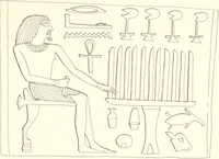 An illustration from Hieroglyphic texts from Egyptian stelae, etc (1911)