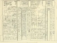 An illustration from Hieroglyphic texts from Egyptian stelae, etc (1911)
