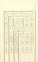 An illustration from Hieroglyphic texts from Egyptian stelae, etc (1911)