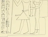 An illustration from Hieroglyphic texts from Egyptian stelae, etc (1911)