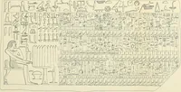 An illustration from Hieroglyphic texts from Egyptian stelae, etc (1911)