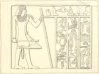 An illustration from Hieroglyphic texts from Egyptian stelae, etc (1911)