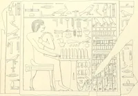An illustration from Hieroglyphic texts from Egyptian stelae, etc (1911)