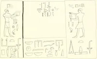 An illustration from Hieroglyphic texts from Egyptian stelae, etc (1911)
