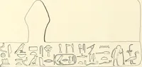 An illustration from Hieroglyphic texts from Egyptian stelae, etc (1911)