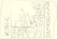 An illustration from Hieroglyphic texts from Egyptian stelae, etc (1911)