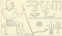 An illustration from Hieroglyphic texts from Egyptian stelae, etc (1911)