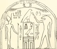 An illustration from Hieroglyphic texts from Egyptian stelae, etc (1911)