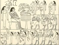 An illustration from Hieroglyphic texts from Egyptian stelae, etc (1911)