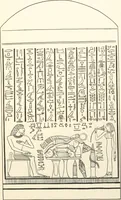 An illustration from Hieroglyphic texts from Egyptian stelae, etc (1911)