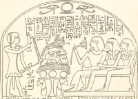 An illustration from Hieroglyphic texts from Egyptian stelae, etc (1911)