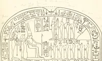 An illustration from Hieroglyphic texts from Egyptian stelae, etc (1911)