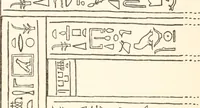 An illustration from Hieroglyphic texts from Egyptian stelae, etc (1911)