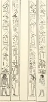 An illustration from Hieroglyphic texts from Egyptian stelae, etc (1911)