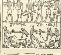 An illustration from Hieroglyphic texts from Egyptian stelae, etc (1911)