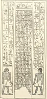 An illustration from Hieroglyphic texts from Egyptian stelae, etc (1911)