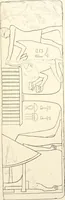 An illustration from Hieroglyphic texts from Egyptian stelae, etc (1911)