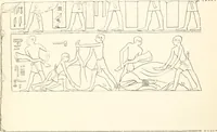 An illustration from Hieroglyphic texts from Egyptian stelae, etc (1911)