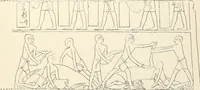 An illustration from Hieroglyphic texts from Egyptian stelae, etc (1911)