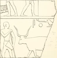 An illustration from Hieroglyphic texts from Egyptian stelae, etc (1911)