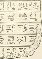 An illustration from Hieroglyphic texts from Egyptian stelae, etc (1911)