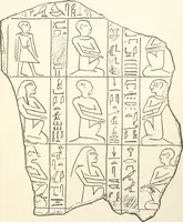 An illustration from Hieroglyphic texts from Egyptian stelae, etc (1911)