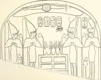 An illustration from Hieroglyphic texts from Egyptian stelae, etc (1911)