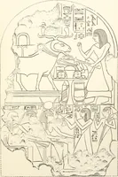 An illustration from Hieroglyphic texts from Egyptian stelae, etc (1911)