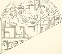 An illustration from Hieroglyphic texts from Egyptian stelae, etc (1911)