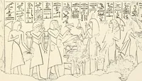 An illustration from Hieroglyphic texts from Egyptian stelae, etc (1911)