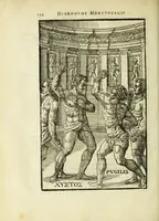 Picture 14 of 27 from Hieronymi Mercurialis Foroliviensis De arte gymnastica libri sex : in quibus exercitationum omnium vetustarum genera, loca, modi, facultates, & quidquid denique ad corporis humani exercitationes pertinet diligenter explicatur (1672), leaf 176