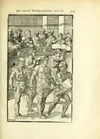 Picture 16 of 27 from Hieronymi Mercurialis Foroliviensis De arte gymnastica libri sex : in quibus exercitationum omnium vetustarum genera, loca, modi, facultates, & quidquid denique ad corporis humani exercitationes pertinet diligenter explicatur (1672), leaf 185