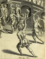 An illustration from Hieronymi Mercurialis Foroliviensis De arte gymnastica libri sex : in quibus exercitationum omnium vetustarum genera, loca, modi, facultates, & quidquid denique ad corporis humani exercitationes pertinet diligenter explicatur (1672)