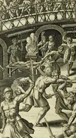 An illustration from Hieronymi Mercurialis Foroliviensis De arte gymnastica libri sex : in quibus exercitationum omnium vetustarum genera, loca, modi, facultates, & quidquid denique ad corporis humani exercitationes pertinet diligenter explicatur (1672)
