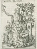 An illustration from Tractatus posthumus Jani Jacobi Boissardi Vesvuntini de divinatione et magicis præstigiis: quarum veritas ac vanitas solidè exponitur per descriptionem deorum fatidicorum qui olim responsa dederunt; eorundemque prophetarum, sacerdotum, Phoebadum, Sibyllarum et divinorum qui priscis temporibus celebres oraculis exstiterunt / Adjunctis simul omnium effigiebus, ab ipso autore ... delineatis ; jam ... æri incisis per Joh. Theodor. de Bry (1611)