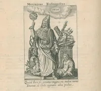 An illustration from Tractatus posthumus Jani Jacobi Boissardi Vesvuntini de divinatione et magicis præstigiis: quarum veritas ac vanitas solidè exponitur per descriptionem deorum fatidicorum qui olim responsa dederunt; eorundemque prophetarum, sacerdotum, Phoebadum, Sibyllarum et divinorum qui priscis temporibus celebres oraculis exstiterunt / Adjunctis simul omnium effigiebus, ab ipso autore ... delineatis ; jam ... æri incisis per Joh. Theodor. de Bry (1611)
