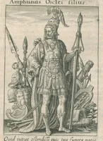 An illustration from Tractatus posthumus Jani Jacobi Boissardi Vesvuntini de divinatione et magicis præstigiis: quarum veritas ac vanitas solidè exponitur per descriptionem deorum fatidicorum qui olim responsa dederunt; eorundemque prophetarum, sacerdotum, Phoebadum, Sibyllarum et divinorum qui priscis temporibus celebres oraculis exstiterunt / Adjunctis simul omnium effigiebus, ab ipso autore ... delineatis ; jam ... æri incisis per Joh. Theodor. de Bry (1611)
