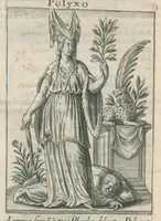 An illustration from Tractatus posthumus Jani Jacobi Boissardi Vesvuntini de divinatione et magicis præstigiis: quarum veritas ac vanitas solidè exponitur per descriptionem deorum fatidicorum qui olim responsa dederunt; eorundemque prophetarum, sacerdotum, Phoebadum, Sibyllarum et divinorum qui priscis temporibus celebres oraculis exstiterunt / Adjunctis simul omnium effigiebus, ab ipso autore ... delineatis ; jam ... æri incisis per Joh. Theodor. de Bry (1611)
