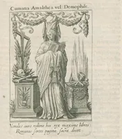 An illustration from Tractatus posthumus Jani Jacobi Boissardi Vesvuntini de divinatione et magicis præstigiis: quarum veritas ac vanitas solidè exponitur per descriptionem deorum fatidicorum qui olim responsa dederunt; eorundemque prophetarum, sacerdotum, Phoebadum, Sibyllarum et divinorum qui priscis temporibus celebres oraculis exstiterunt / Adjunctis simul omnium effigiebus, ab ipso autore ... delineatis ; jam ... æri incisis per Joh. Theodor. de Bry (1611)