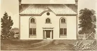 An illustration from Hints for dwellings : consisting of original designs for cottages, farm-houses, villas &c. plain and ornamental, with plans to each : in which strict attention is paid to unite convenience and elegance with economy : including some designs for town houses (1801)