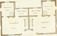 An illustration from Hints for dwellings : consisting of original designs for cottages, farm-houses, villas &c. plain and ornamental, with plans to each : in which strict attention is paid to unite convenience and elegance with economy : including some designs for town houses (1801)